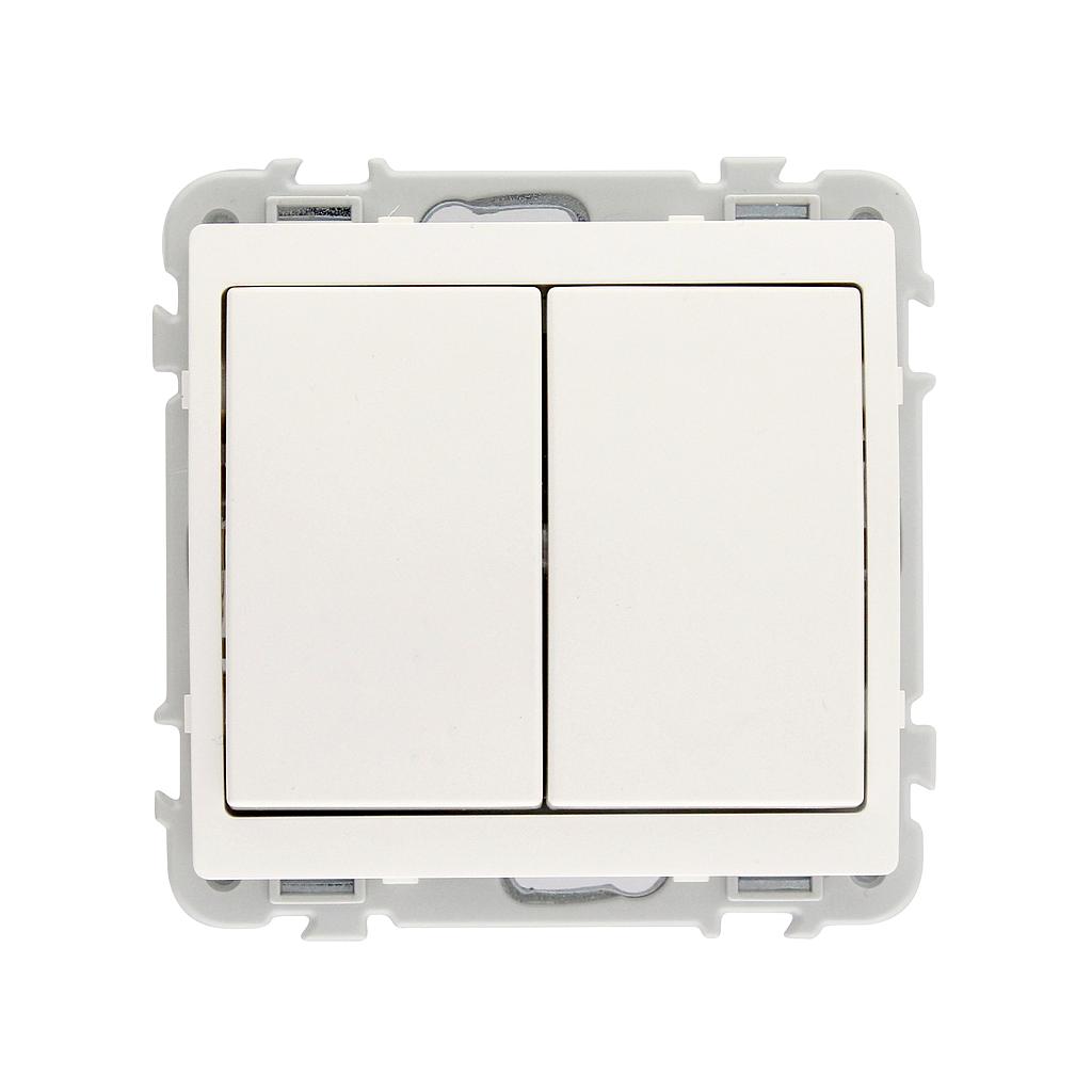 KIT INTERRUPTEUR DOUBLE ALLUMAGE JADE MARFIL M5552/10R