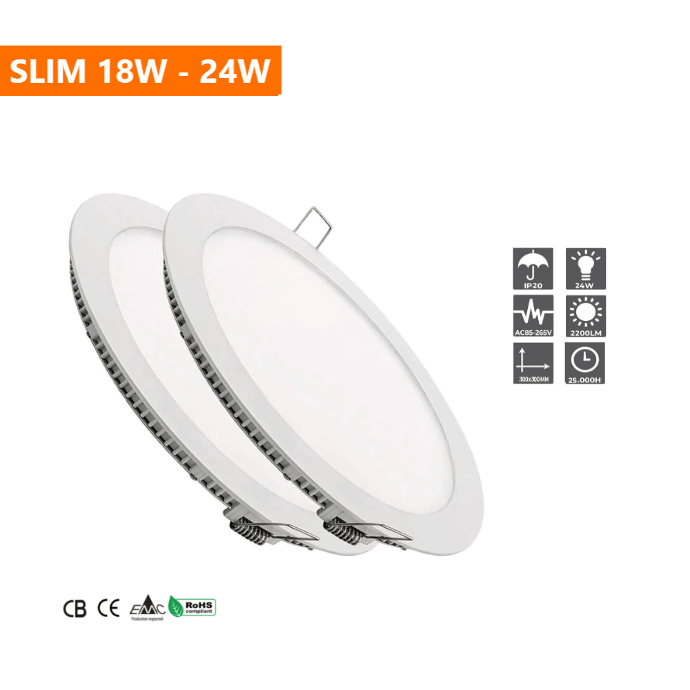 PANEL LED ROND ENCASTRE 18W 6500K WELL